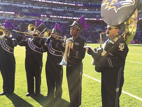 Former Resident Performs With Baltimore Ravens Marching Band