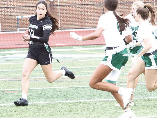 GIRLS FLAG FOOTBALL TEAM PLAYS MONTVILLE