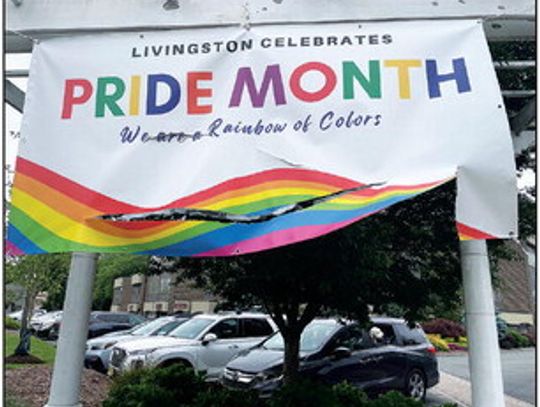 Pride Banner Slashed Twice