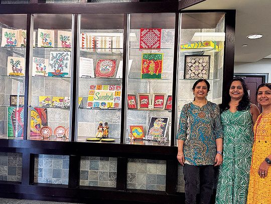 Public Library Displays Artwork From Sanskriti Indian School