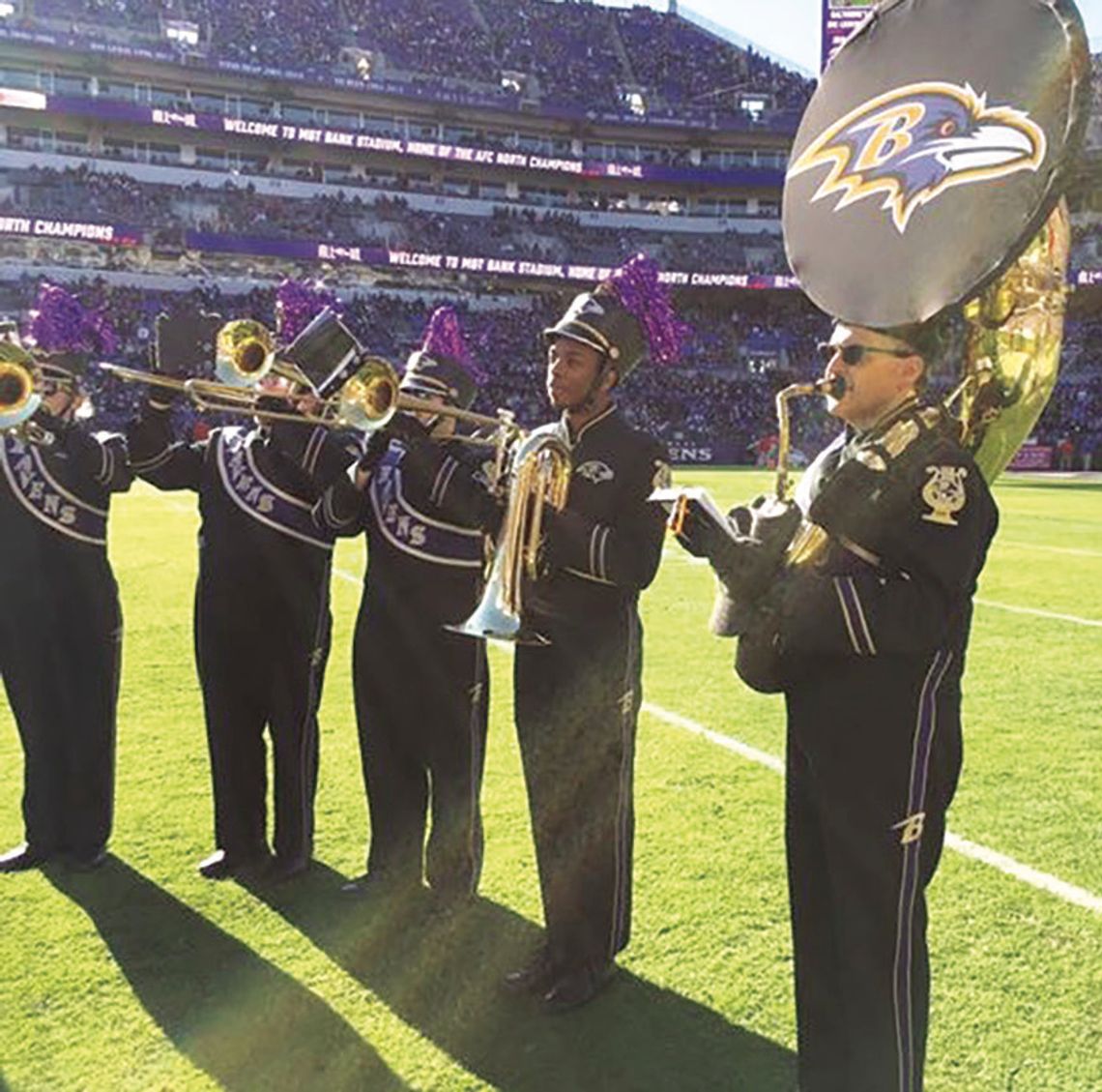 Former Resident Performs With Baltimore Ravens Marching Band