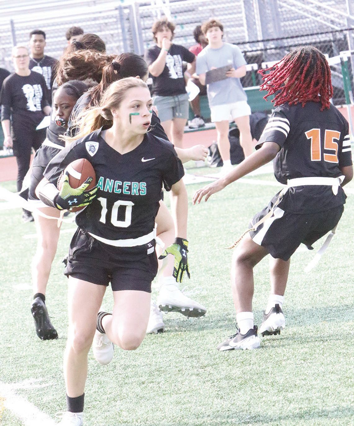 GIRLS’ FLAG FOOTBALL TEAM DEFEATS